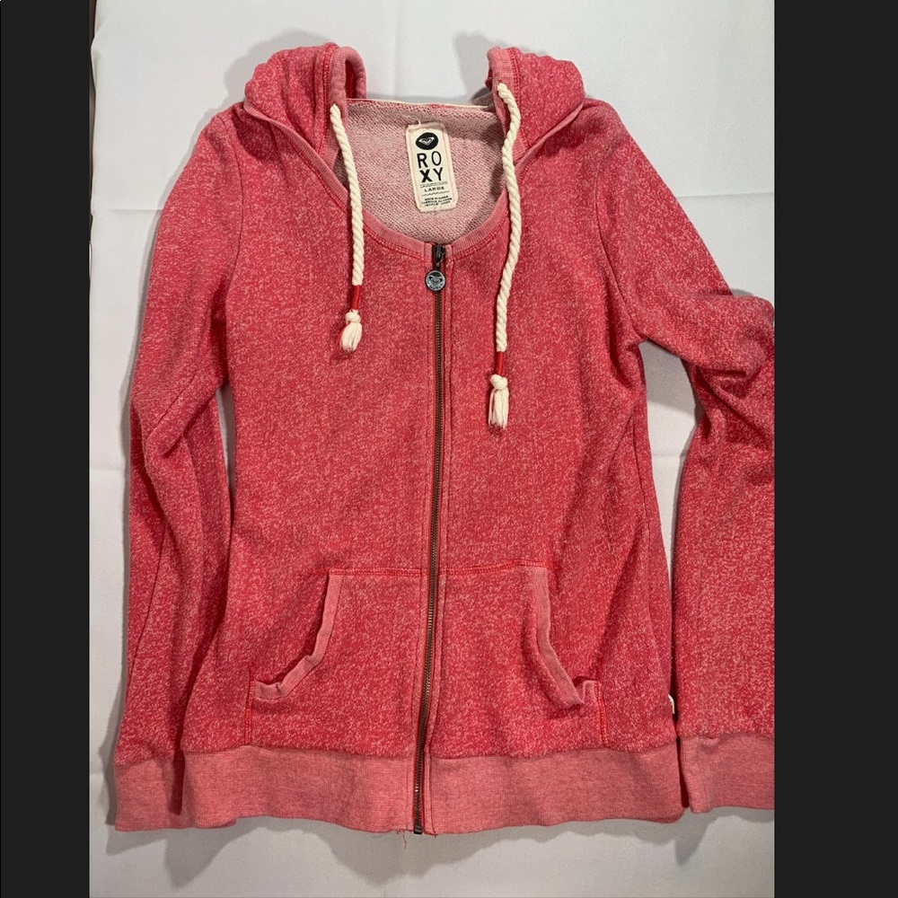 Roxy lightweight hood zip sweater - L